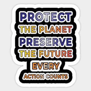 Earth's Voice: Spreading Awareness through Typography for Environmental Causes" Sticker